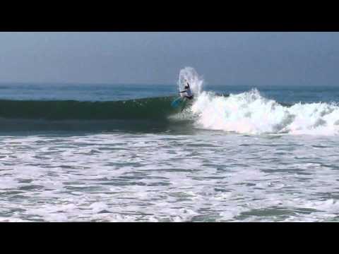 Nikki Van Dijk goes right in Round 1 of the 2014 Hurley and Swatch Pro