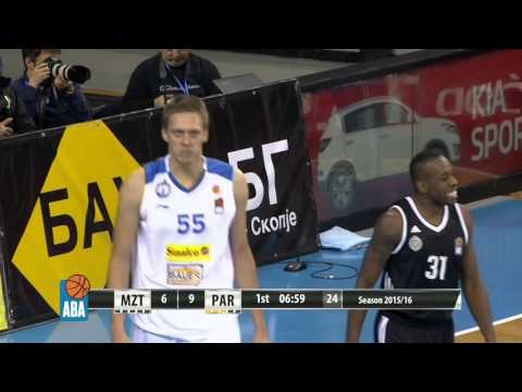 ABA Liga 2015/16 highlights: MZT Skopje Aerodrom - Partizan NIS R16 (23.12.2015)