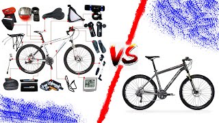 Велосипед с аксессуарами VS без них фото