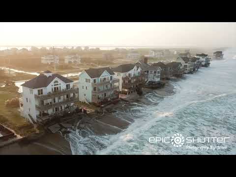 AUGUST 17, 2024, RODANTHE, NC, COASTAL EROSION FROM OFFSHORE HURRICANE ERNESTO, SUNRISE TO SUNSET