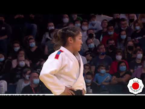 Enkhriilen Lkhagvatogoo vs. Priscilla Gneto - U57 Women's Judo Grand Slam Paris 2022