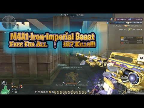 Crossfire | M4A1-Iron-Imperial Beast | Free For All | 187 Kills