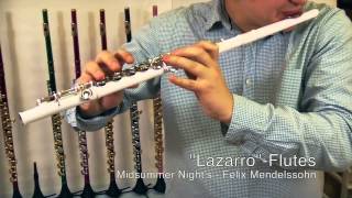 Lazarro Student Flute 16 Key Closed Hole Demo - 22 Colors - Best for School,Band,Orchetsra