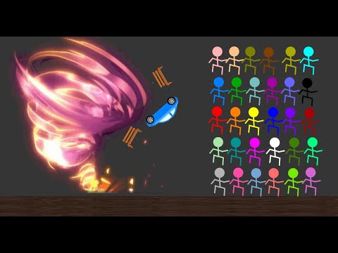 Escape From Fire Tornado #3 - Survival Stickman Race in Algodoo #stickman #stickmansurvival #escape
