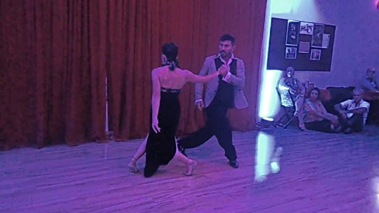 Solange Acosta e Max Van de Voorde na milonga Fasitango 3/4