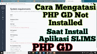 Cara Mengatasi PHP GD Not Installed Saat Instal Aplikasi Perpustakaan Slims