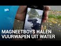 Magneetboys halen vuurwapen boven water