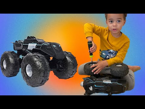 Taking apart our broken DC Comics All-Terrain Batman Batmobile RC Truck