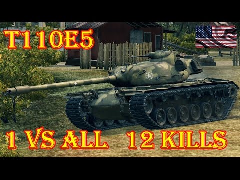 T110E5  12 Kills, 9.3k Damage Live Oaks  World of Tanks