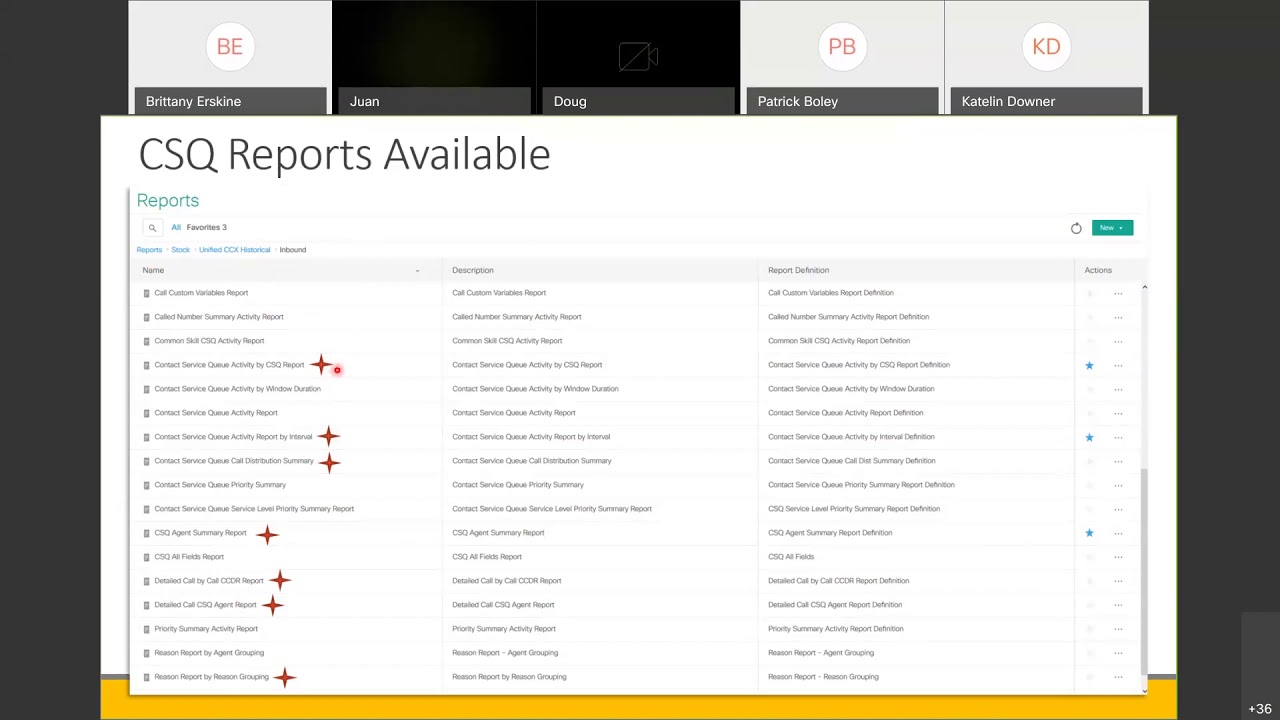 CUIC Training Session 3 CSQ Reporting