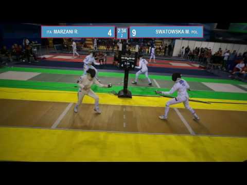 T16. SWATOWSKA Martyna (POL) - MARZANI Roberta (ITA). Epee women.