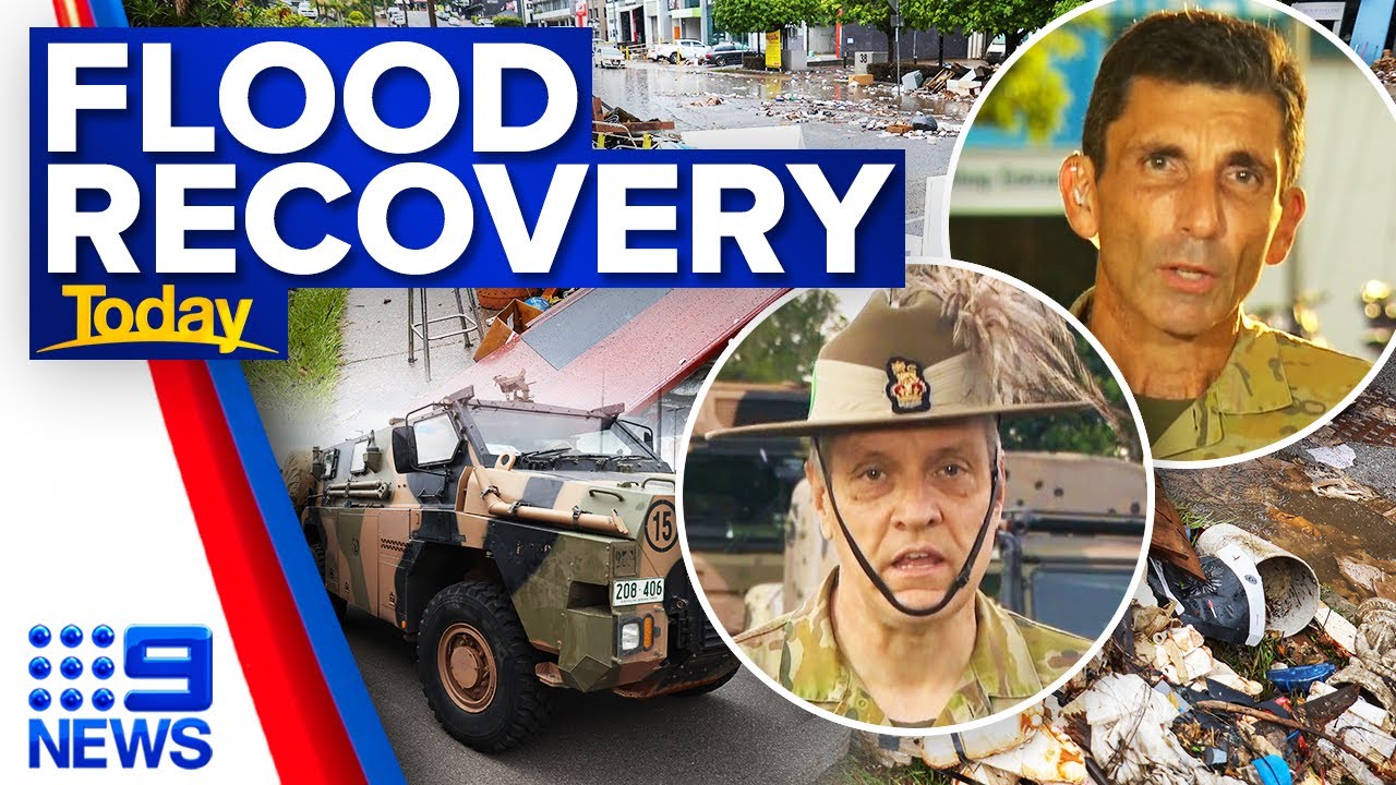Severe weather threatens Queensland flood recovery, troops sent to Sydney | 9 News Australia