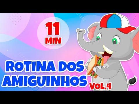 Rotina dos Amiguinhos Vol. 4 - Giramille 11 min | Desenho Animado Musical