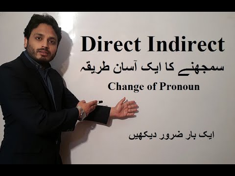 Direct/Indirect- Change of Pronoun- Narration- By Syed Ali Raza Kazmi