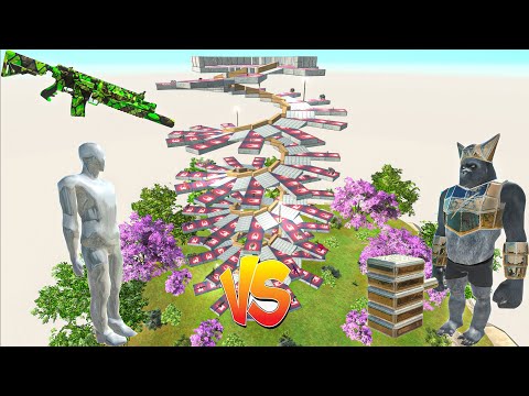 ⚡FPS DEATH RACE AGAINST TIME⚡ GRENADE LAUNCHER VS GHOR HAMMER⚡- Animal Revolt Battle Simulator