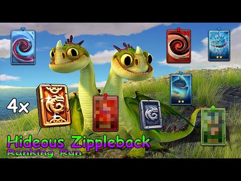 Dragons: Titan Uprising / Hideous Zippleback Ranking Run / Full Battle / BP 8600+ / (HTTYD)