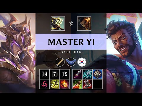 Master Yi Mid vs Akshan: Rampage - KR Diamond Patch 25.S1.2