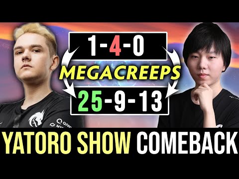 INSANE Yatoro SHOW — 30,000 Gold Megacreeps Comeback vs Eurus