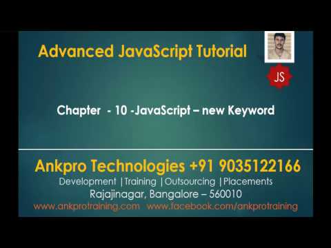 Advanced JavaScript Chapter 10 JavaScript new Keyword