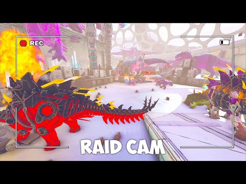 Ark Raid Cam - What It Looks Like When Alpha Tribes Raid Each Other!