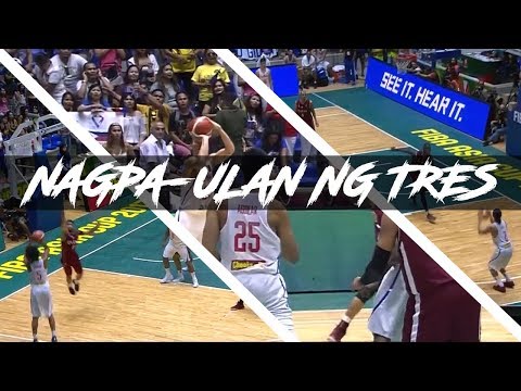 NAGPA-ULAN NG TRES ANG GILAS PILIPINAS!!! Philippines vs. Qatar FIBA Asia Cup 2017