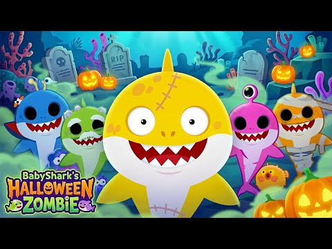 Baby Shark Halloween Zombie Sharks | Spooky Halloween Songs for Kids | +Compilation