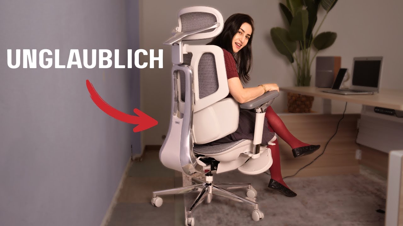 Weltweit ERSTER ergonomische Stuhl mit aktivem Lendenwirbelstützen-Tracking - HBADA X7 Review