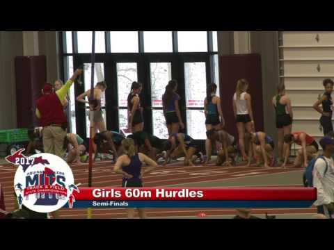 MITS 2017 Girls 60m Hurdle Semi-Finals Heat 3