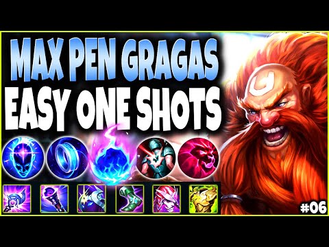 Max Pen Gragas Build can ONE-SHOT ALL with only 2 Items ~ LoL Meta #06 🔥 LoL Top Gragas s12 Gameplay