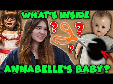 WHAT'S INSIDE ANNABELLE'S CREEPY BABY DOLL? CUTTING OPEN CREEPY DOLLS