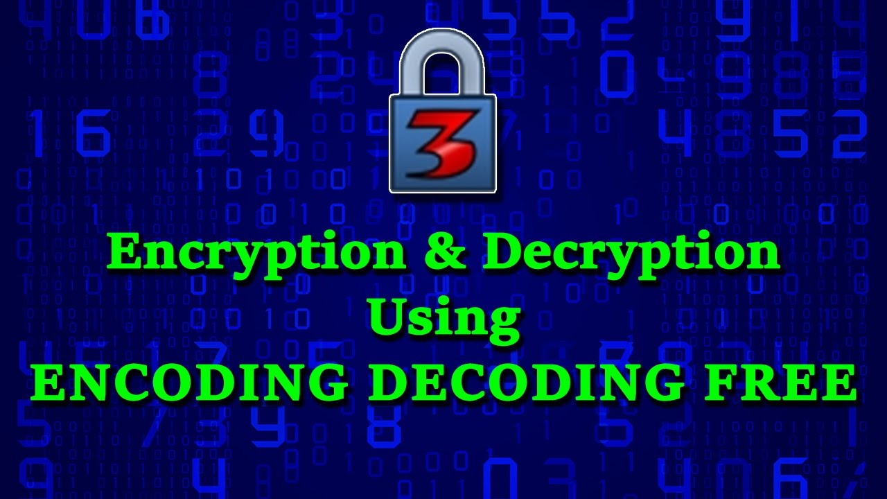 Encoding Decoding Free - encryption software - video tutorial by TechyV