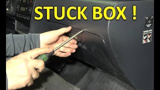 How to open STUCK and Bad Glove Box in car or truck?