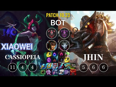 DMO Xiaowei Cassiopeia vs Jhin Bot - KR Patch 10.23
