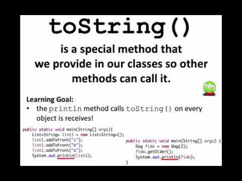 Tostring Method For Listlistnode Java Class