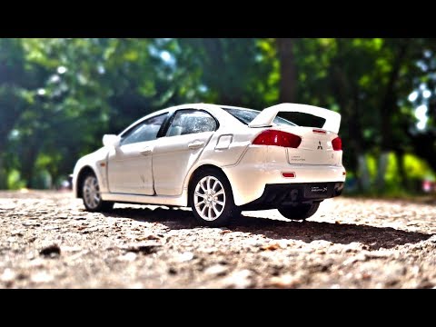 Металлическая машинка Kinsmart 1:36 «2008 Mitsubishi Lancer Evolution X» KT5329D инерционная / Синий
