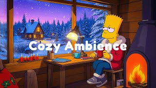 Winter Ambience ☕ LoFi Hip Hop Beats | Cozy Study Music Mix Fireplace Crackling for Focus & Relax