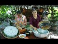 Daughter and mother cook Khmer dish for Cambodia noodle / Cambodia noodle recipe