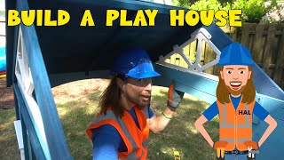 Playhouse for Kids building.  Handyman Hal builds Kids Play House with Tools (2020)