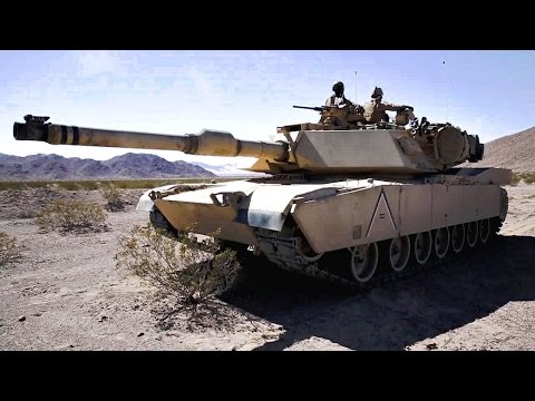 M1A2 Abrams In Action, Blasts Thru The Battlefield