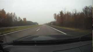 preview picture of video 'Ukmergė - Motorway (Automagistralė) A2 - Panevėžys, 67 km, 30 Oct 2011'