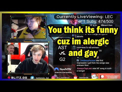 LS wont let Nemesis eat nuts cuz he gay