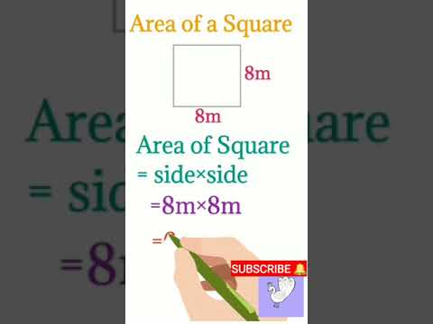 Area of square | Area of square with example |#square | #geometry | Meemak Academy | #shorts