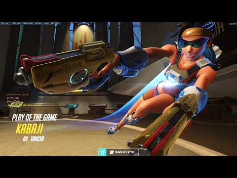 Kabaji Pog Tracer gameplay - POTG! [ Overwatch Season 31 Top 500 ]