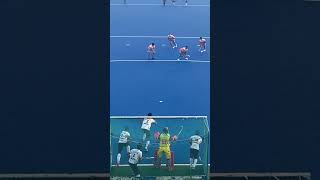 See how to take a drag flick in feint hockey