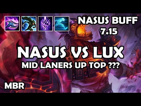 Red DreadKnight Nasus Vs Lux | Buff 7.15 | 45%CDR | Season 7