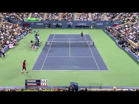 US Open 2011 Federer   Tsonga highlights