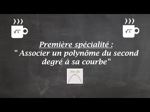 Première (méthode) : "Associer un polynôme du second degré à sa courbe"