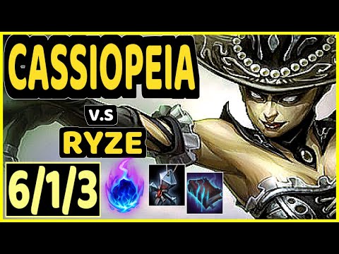 BRUCER (CASSIOPEIA) vs REWORKED RYZE - 6/1/3 KDA MID CHALLENGER GAMEPLAY - BR