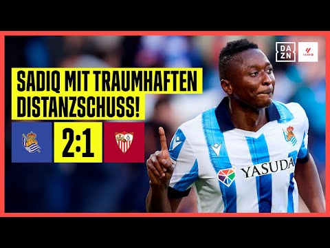 Traumtor aus Distanz! Sadiq entscheidet Spiel: Real Sociedad - FC Sevilla 2:1  LaLiga | DAZN