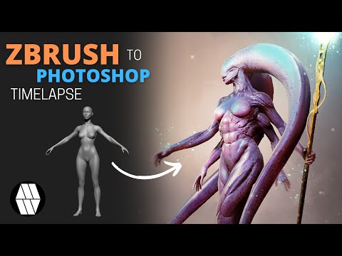 ZBrush to Photoshop Timelapse - 'Sorceress Supreme' Concept